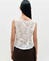 Pinched Sleeveless _ WHITE
