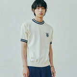 ballast athletic ringer knit sweat cream