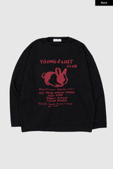 Club rabbit printed knit
