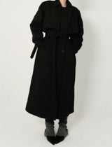 Trentch Long Padded Jumper In Black