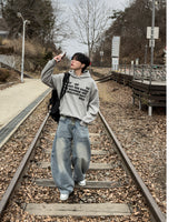 Stay Lettering Cropped Hoodie