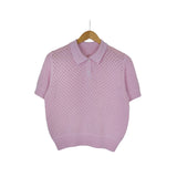 collie short-sleeved knitwear