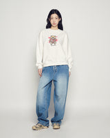 25FW WOMAN AC ベアハートスウェットシャツ クリーム