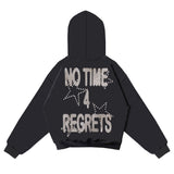 Boxy Hoodie Chambredelavain - No Regrets Dark Grey