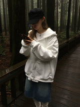 Uni Over Two-Way Zip-Up Hoodie (7c)