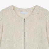 Pocket Knit Zip Up Beige