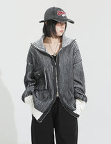 Adel pocket zip-up knit