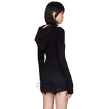 WMNS BEUTER® BLACK BALACLAVA HOODIE / WMNS BEUTER® ブラック バラクラバフーディ