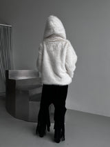 lisa faux fur hooded jacket (2color)