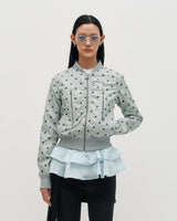 Dot Graphic Windbreaker _ GREY