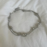 Newme Silver Ball Chain Necklace