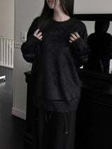 overfit angora round knit (unisex / 4color)
