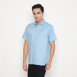 MON AKITA - Sato Men Short Sleeve Shirt Blue
