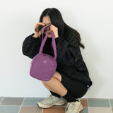 square suede bag _purple