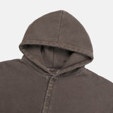 Fleece Henley Neck Pigment Hoodie