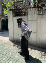 [unisex] カサデニムバルーンワイドバンディングパンツ