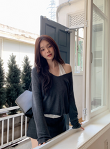 #RB Halter Neck Layered Loose Knit (5color)