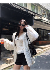 Best Lace V-neck Frill Sleeveless T-shirt