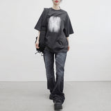 (Unisex) K ボクシーTシャツ