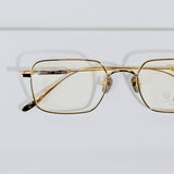 Knouun Square titanium glasses CODE. 102. D Gold