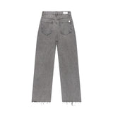 GRAY SEMI WIDE DENIM PANTS code 18113