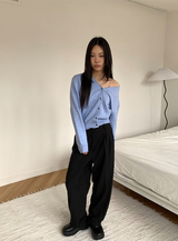 All day semi wide slacks(3color)