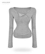 ハイジ ボタン トップ (4color)