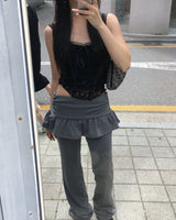 Rolly skirt pants