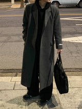  [Premium] Metin Hidden Maxi Wool Coat