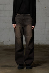 AKARI PPINTUCK DENIM PANTS / BLACK