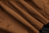 Metal Belt Layered Uneven Skirt