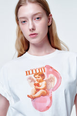 ルーズフィットTシャツ ミュージックノート