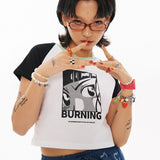 GIRL Raglan Crop T-shirt [2Color]