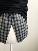  Check shirt drape layered T 