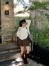 Suede Leather Long Boots (2color)