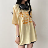 Locke Illustration Lettering Boxy Fit Short Sleeve T-shirt