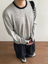 Lav Crop Contrast Knit
