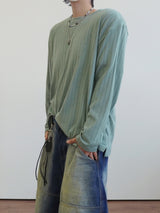 Loose ribbed bony long sleeve 3C