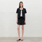 (SK-5019)SUMMER TWEED SET-UP SKIRT