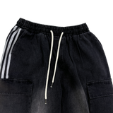  denim track cargo pants