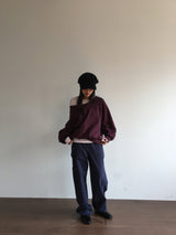 ピンリベットストレートパンツ (2color)