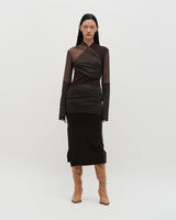 Layered Long Sleeve Dress _ BLACK