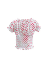 MINI HEART TWO WAY BLOUSE / WHITE