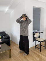 No.1117 pigment stripe loose T (4color)