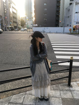 Summer knit hooded zip-up