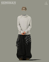 SE Non-fade Check Layered Denim Pants