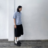 Snap-Button Wide Shorts
