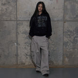 FF STUDDED HOODIE (BLACK) F25ZB013