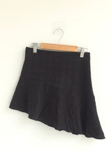 Hazel unbalanced checkered skirt