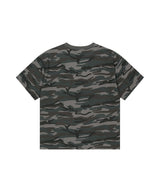 CAMO PATTERN BASIC LOGO CROP TEE_CHARCOAL